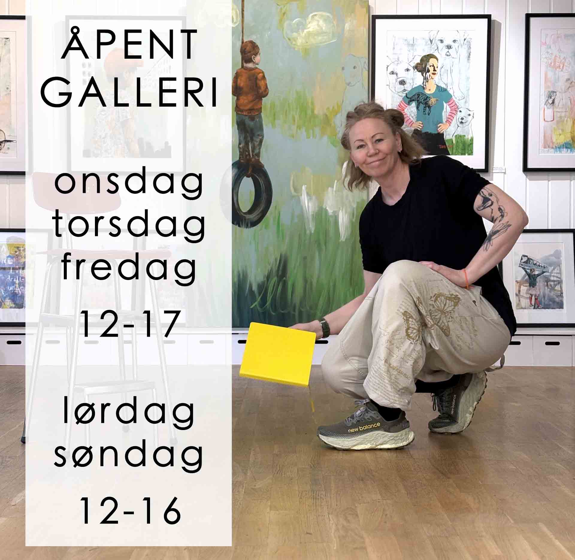 Line Marsdal i galleriet, åpningstider